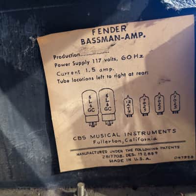 Fender Bassman 2-Channel 50-Watt Guitar Amp Head 1970 - 1971 - Silverface image 2