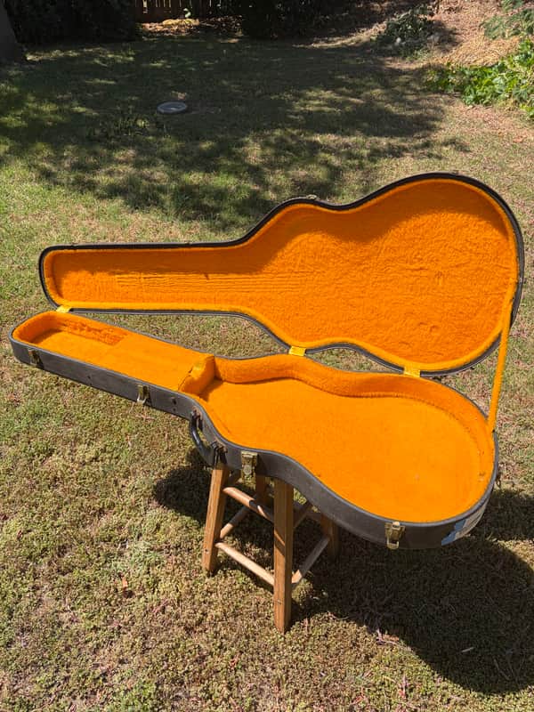 1960’s Gibson EB-2 Case - Black - Yellow Interior image 1