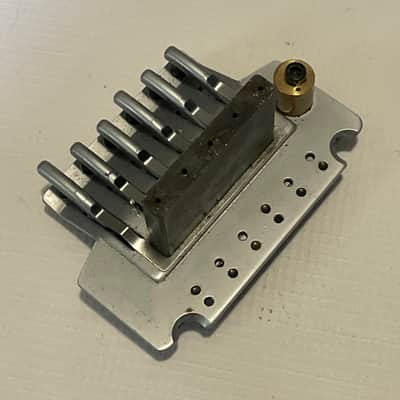 1990's Jackson Dinky Guitars JT-580LP Takeuchi Brushed Chrome Licensed Floyd Rose Tremolo Guitar Bridge Set image 11