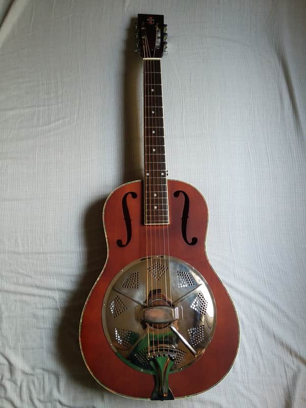 Republic Classic Biscuit Cone Wood Resonator w/ Schatten NR-2 Pickup image 1