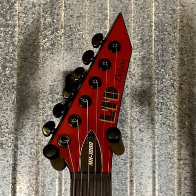 ESP LTD MH-1000 Evertune Candy Apple Red Satin Guitar & Case #0334 Used image 4