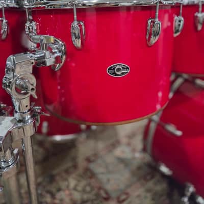1980s Slingerland Spirit 4000 8 Piece Drum Shell Pack - Red Gloss 8/10/12/13/14/15/16/22 (C021-4) image 5