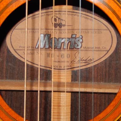 MADE IN JAPAN 1992 - MORRIS MG60 - SIMPLY SUPERB - GIBSON STYLE - ACOUSTIC GUITAR image 4