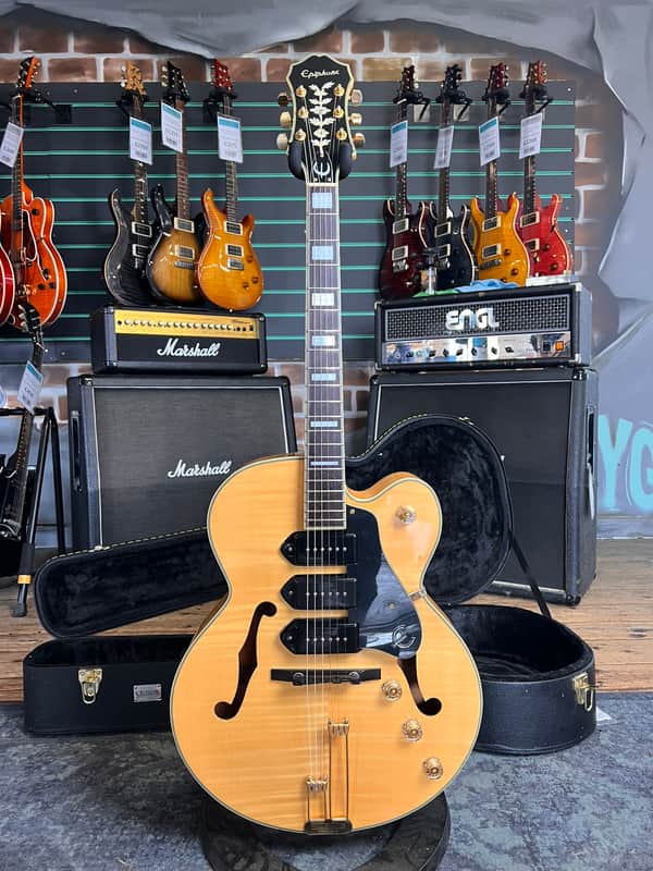 Epiphone Zephyr Blues Deluxe Natural 2004 Hollow Body Electric Guitar image 1