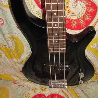 Lyon "Series 4" Bass Guitar by Washburn Black Gloss P-Bass Style image 4