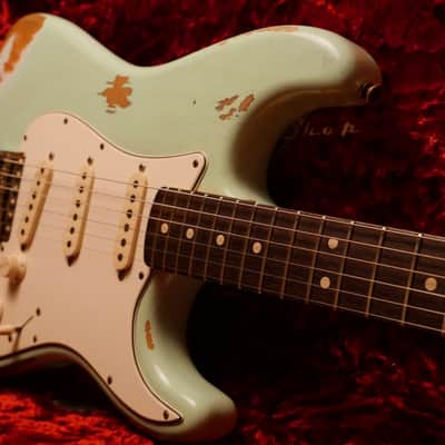 Fender 1963 Stratocaster Custom Shop HREL 2022 -  Aged Surf Pearl image 3