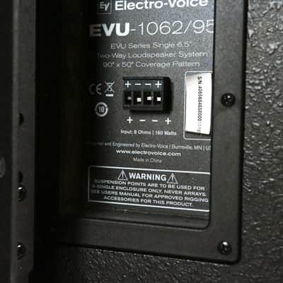 Electro-Voice (EV) EVU-1062/95 6.5" 2-Way Passive Loudspeaker (PAIR) CG012EH image 9