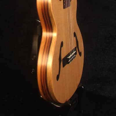 Handcrafted Baritone Ukulele, ArchBack, 4 String, Solid Spruce & Mahogany, Soft-bag, Bruce Wei UP19-2003-1 image 3