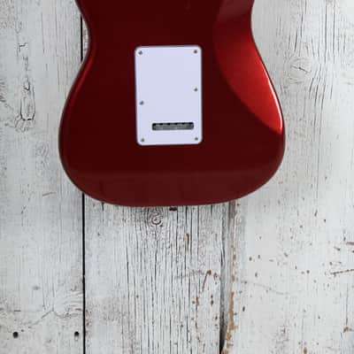 Fender Standard Stratocaster Solid Body Electric Guitar Candy Cola Finish image 7
