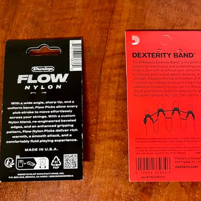 3 Bundle of New D'Addario Eco-Comfort Woven Guitar Strap Red - NEW - 60mm Dunlop Flow Nylon Pick .60mm 12-Pack - NEW - D'Addario PW-DXBD-01 Dexterity Band Finger Exerciser image 10