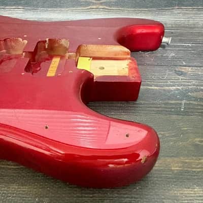 80s FERNANDES FST-80 Stratocaster Type Alder Body Candy Apple Red Made in Japan image 4