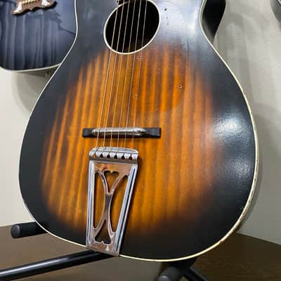 Harmony Stella Vintage 1950’s Parlor Sunburst Acoustic Guitar Made in USA image 2
