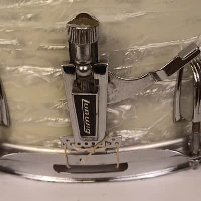 Ludwig 10x14"1969 White Marine Pearl Marching Snare Drum Keystone 3Ply Maple WMP image 8