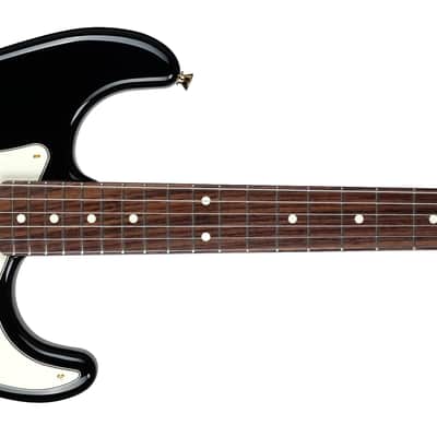 Fender Made In Japan Limited Edition Traditional II '60s Stratocaster Black w/Matching Headstock, Gold Hardware image 3