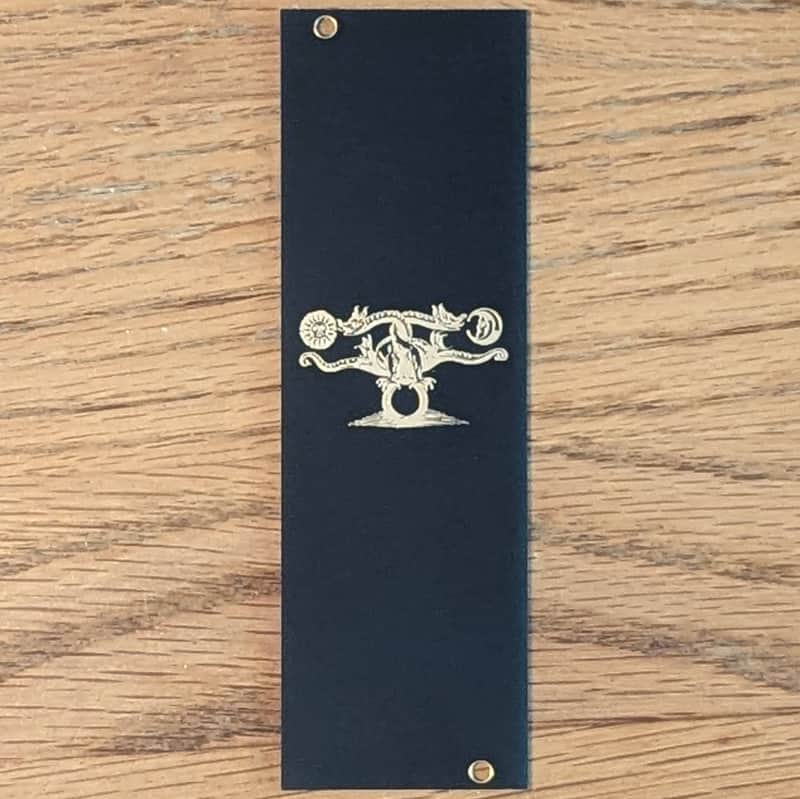 Alchemical Dragon Blank Panel 8hp 3u - Black and Gold image 1