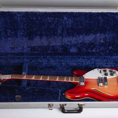 Rickenbacker  Model 365 Thinline Hollow Body Electric Guitar (1966), ser. #FF-2256, original silver tolex hard shell case. image 10