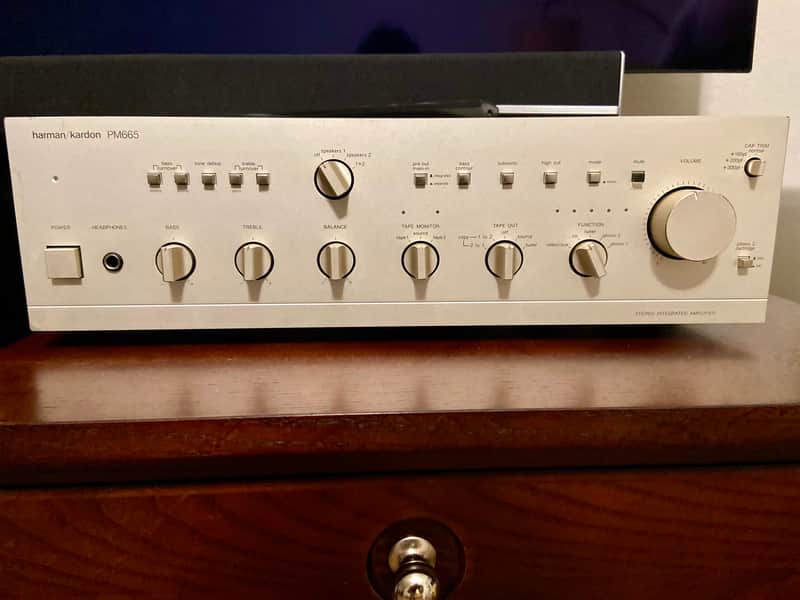 Harman Kardon PM665 Stereo Integrated Amp 1985-1986 - Silver | Reverb