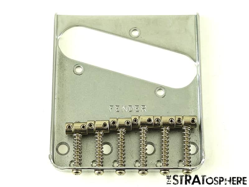 USED Fender Vintage Style Tele BRIDGE 6 Saddles Guitar Parts image 1