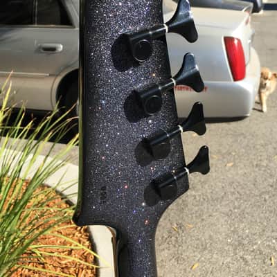Bell & Hern Custom "Thunderdome" Set Neck 4 String Industrial Sparkle Bass - Heavy Sixx Vibes image 12