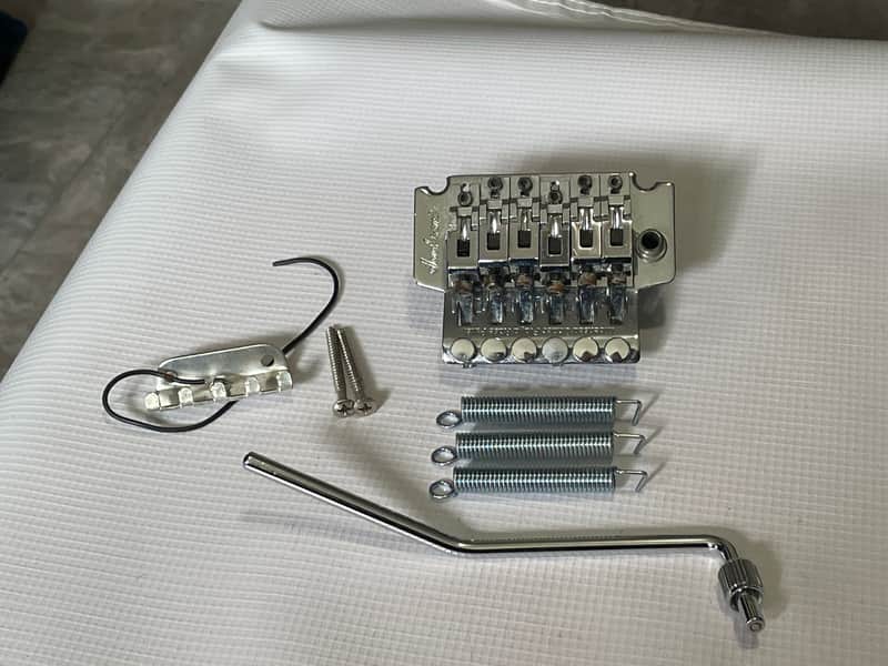 2000's Jackson Dinky Guitars JT-580LP Chrome Licensed Floyd Rose Tremolo Guitar Bridge & Arm image 1
