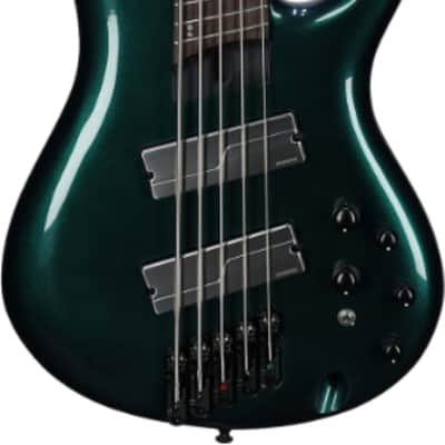 Ibanez SRMS725 Multi-Scale 5-String Bass Guitar, Panga Panga, Blue Chameleon image 2