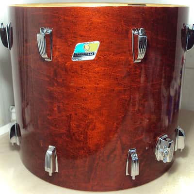 Ludwig 18" x 16" Power Factory Floor Tom Natural Red Mahogany image 6