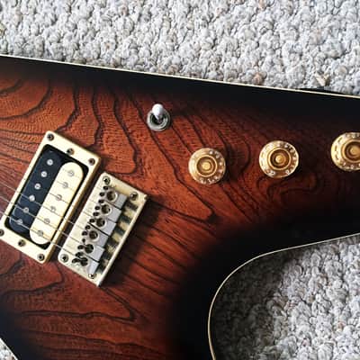 Rare D'agostino Flying V Sunburst 1970s Electric Guitar 70s image 2