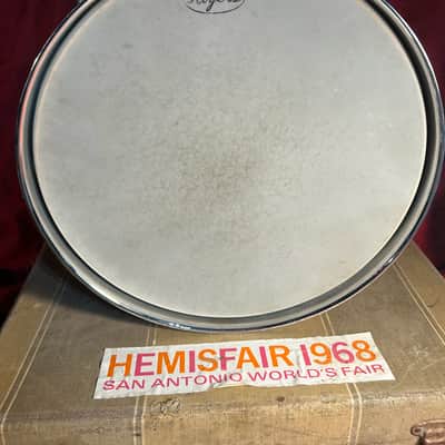 Rogers Luxor Snare Drum 1962-63 - Sky-Blue Ripple Pearl (Complete Kit) Mint! image 8