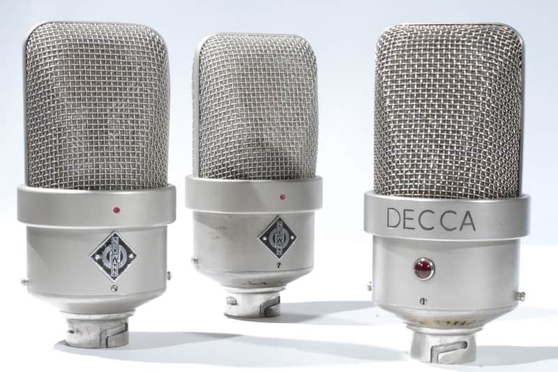 Vintage Neumann M49 Decca Trio Large Diaphragm Condenser Microphones Serial # 340, 341, 1257 image 1