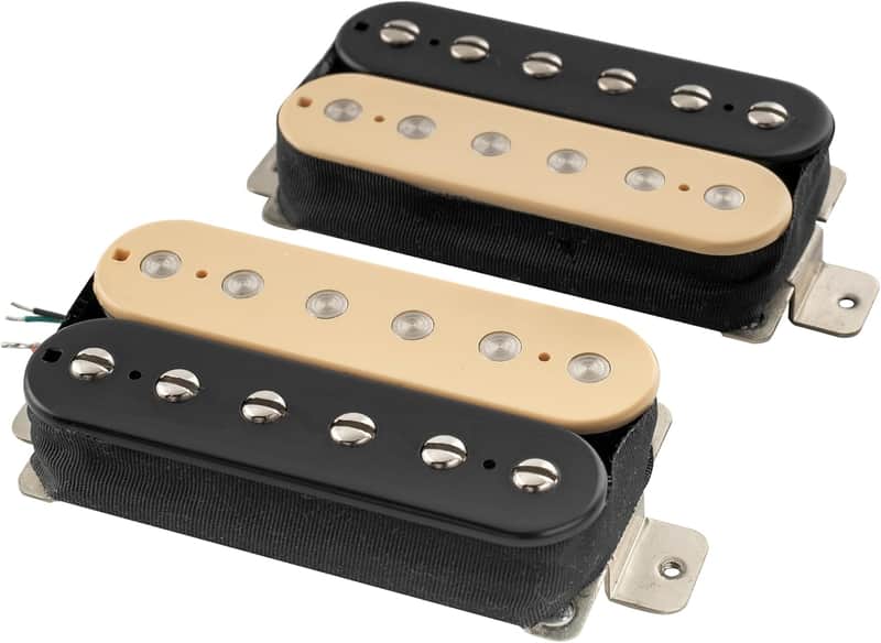 Carparelli Paf Style Alnico 5 Humbuckers Set Silver Nickel Plate ZEBRA image 1