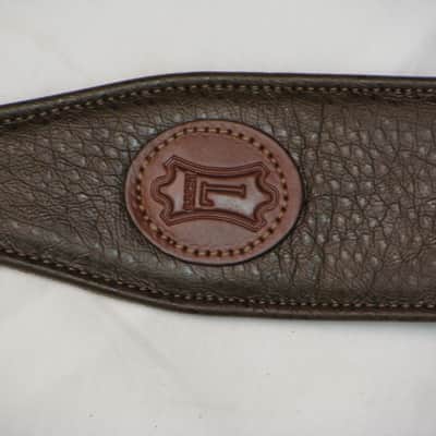LEVY'S 2 1/2" wide Brown Emu pattern LEATHER Guitar STRAP - NEW image 2