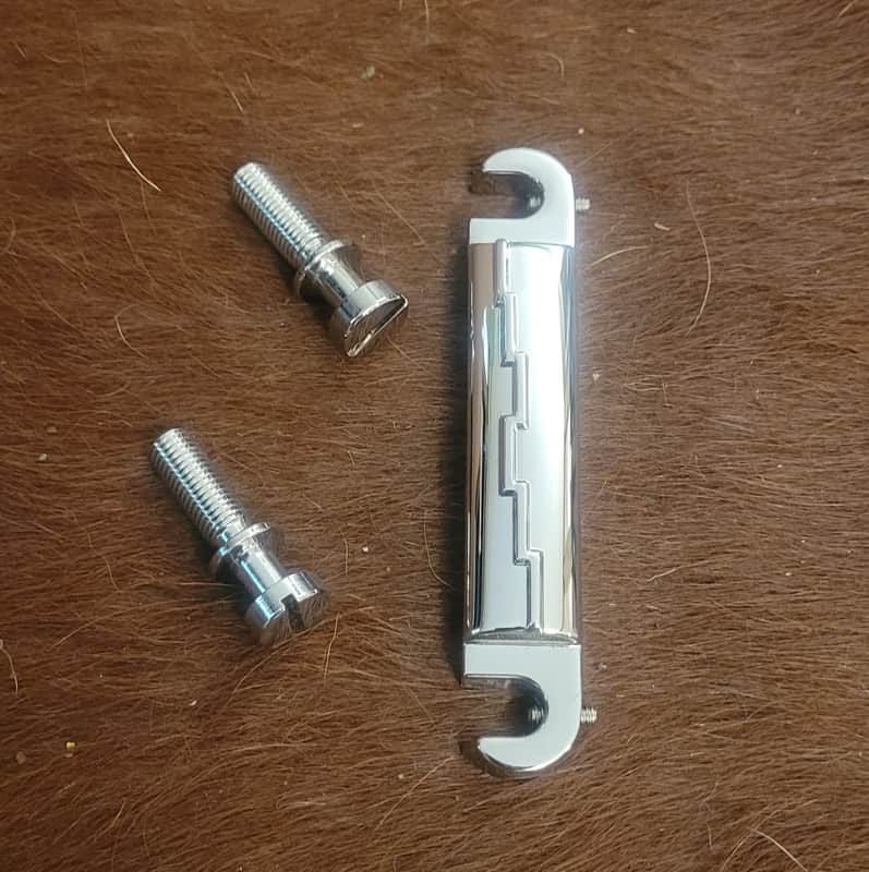 Gibson Lightning Bar Compensated Wraparound Tailpiece - Nickel image 1