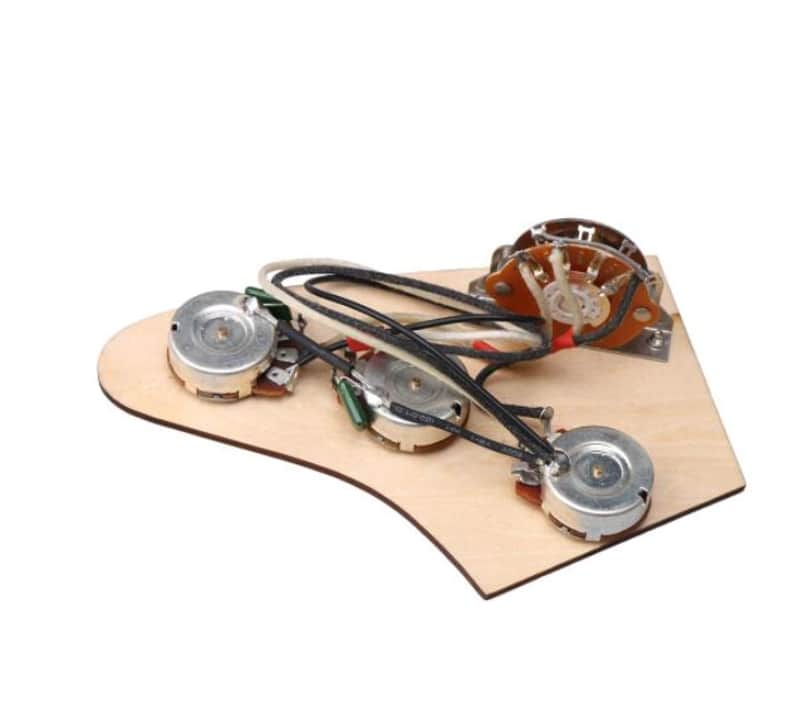Full Alpha Size Potentiometers Guitar Wiring Harness Prewired Kit 5 Way Switch for strats image 1