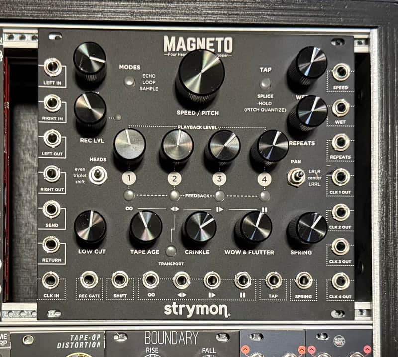 Strymon Magneto Four Head dTape Echo and Looper Eurorack Unit 2010s - Black image 1