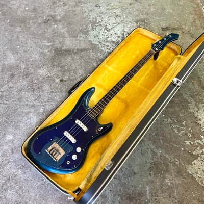 Guyatone EB-9 Sharp 5 Bass guitar c 1969 - Blue original vintage MIJ Japan image 6