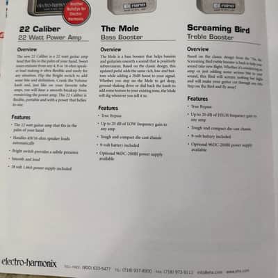 Electro-Harmonix Pedal Brochure 2011 Freeze Neo Clone germanium big muff pog2 memory boy toy ring thing enigma image 3