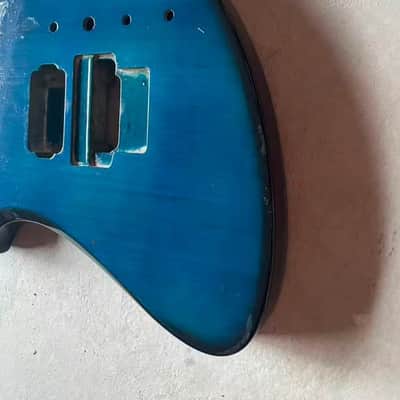 Blue Burst HH Mockingbird Style Guitar Basswood Body image 4