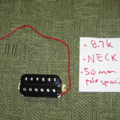 ONE used (less than light average wear) Epiphone BHC 57(CH)G Black Humbucker, 8.7k, Alnico V (+ screws & springs) for DOT: can go in Neck or Bridge position / for LP: Neck position / for SG Neck position (from 2010s) image 1