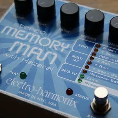 Electro-Harmonix Stereo Memory Man With Hazarai Digital Delay / Looper, Blue image 5