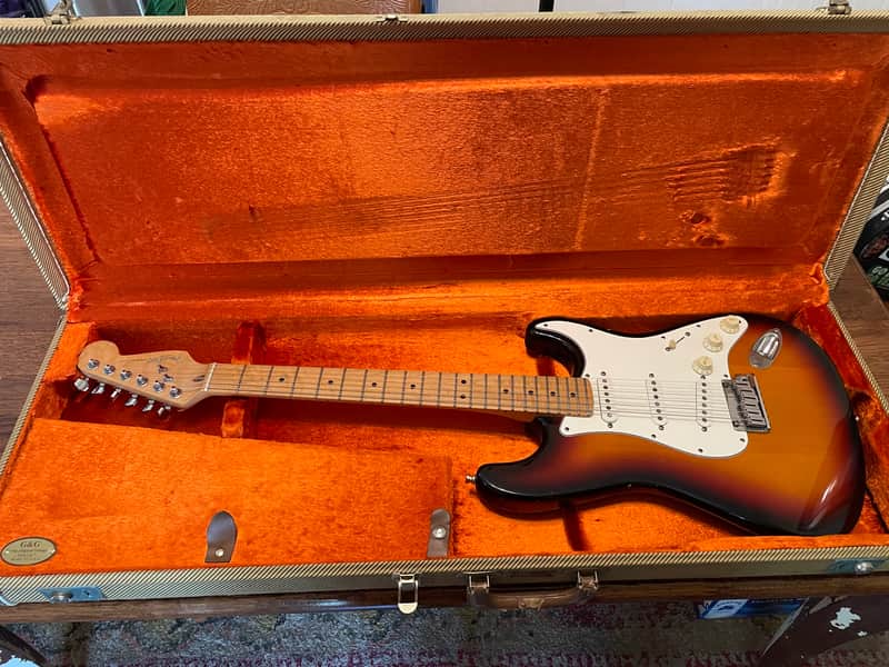 1996 Fender American Standard Stratocaster with Maple Fretboard 3-Color Sunburst image 1