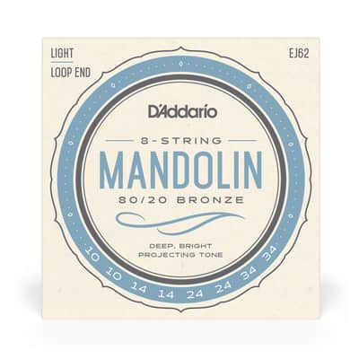D'Addario EJ62 80/20 Bronze Mandolin Strings, Light, 10-34 image 2