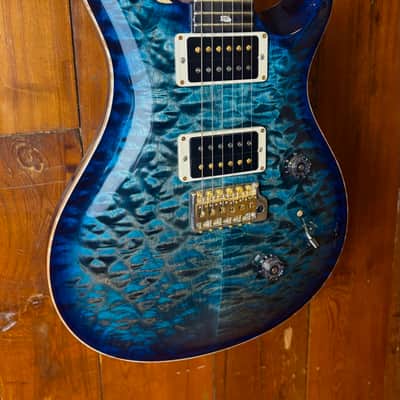 PRS Custom 24 10 Top Cobalt Blue Stained Maple Neck image 2