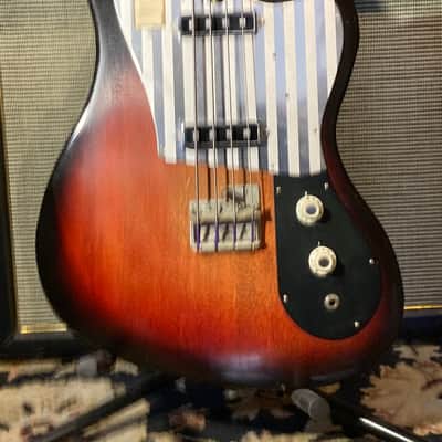 Silvertone 1438 (Teisco EB 200) MIJ Vintage Japan 1960s - Sunburst image 1