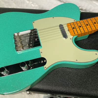 NEW! Fender Custom Shop Flamethrower Telecaster Custom - NOS - Modern Specs - Texas Special Pick-Ups - AAAA Flamed Neck - Seafoam Green Sparkle - Authorized Dealer - 7.6lbs - G07120 image 4