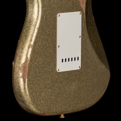 Fender Custom Shop Limited Edition 1957 Stratocaster Relic/Closet Classic Hardware - Gold Sparkle #81652 image 8