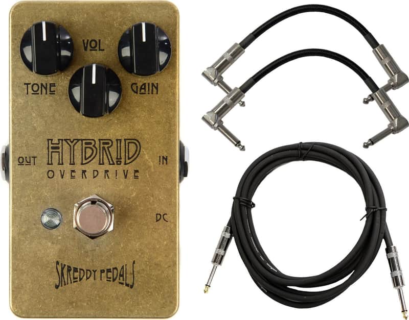 Skreddy Pedals Hybrid Overdrive Medium Gain Overdrive/Distortion with 3 Cables image 1