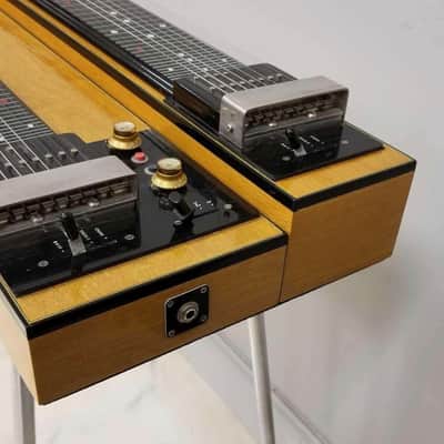 Gibson Double Neck Console Grand CG-520 Steel Guitar 1950s - Richly finished oak body image 4