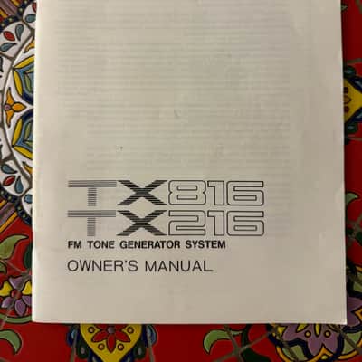 Yamaha TX816 Original Manual