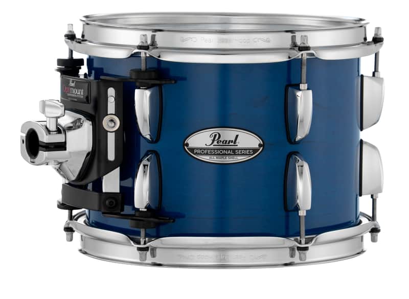 Pearl PMX Professional Series Maple 8x7" Sheer Blue Lacquer #113 Rack Tom Tom Drum | Optimount | NEW | Authorized Dealer image 1