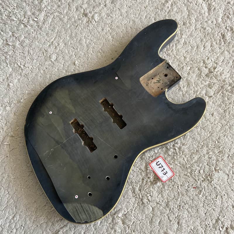 4 String Jazz Bass Style Body Black image 1